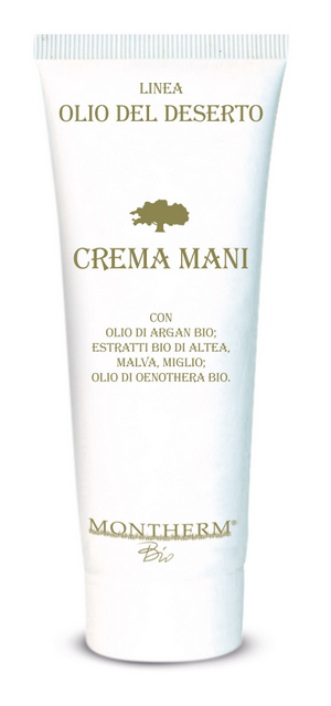 Crema mani BIO della linea “Olio del Deserto”, Montherm