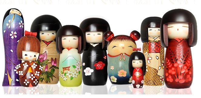 Dal Giappone arrivano le bambole kokeshi