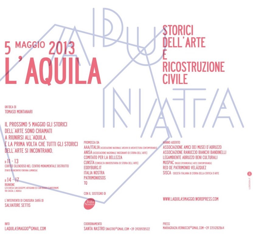 L’Aquila 5 maggio. Storici dell’arte e ricostruzione civile