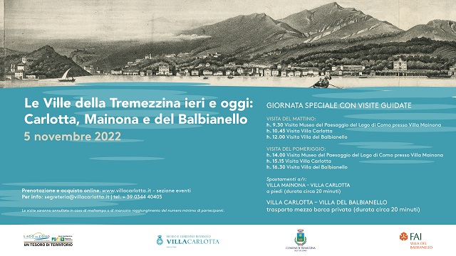 Le ville della Tremezzina ieri e oggi: Carlotta, Mainona e del Balbianello