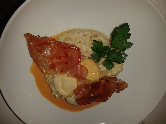 Riso con capesante,  speck e mandorle di MammaRosa