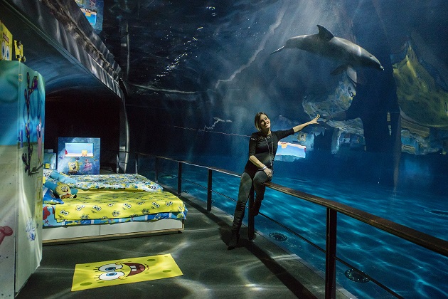 Tania Cagnotto prima superospite a una notte all’acquario con Spongebob