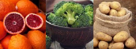 La vista si protegge con arance, broccoli e patate