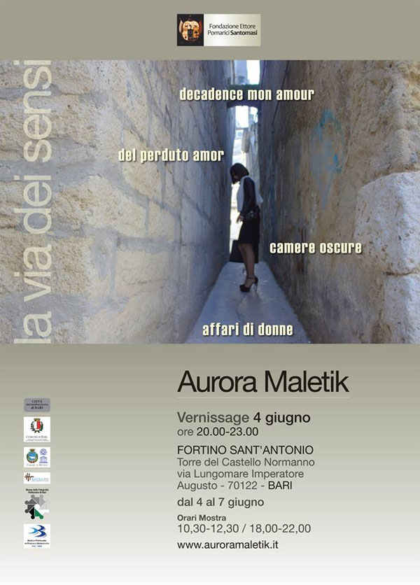 Dal 4 al 7 giugno a Bari mostra fotografica “La via dei sensi” di Aurora Maletik