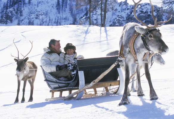 San Valentino. Mongolfiere e romantiche slitte sulle dolomiti