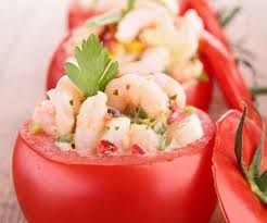 Pomodori ripieni con gamberetti