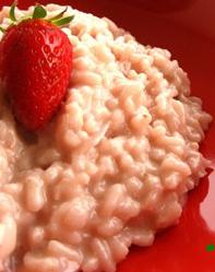 Risotto con fragole e ortiche