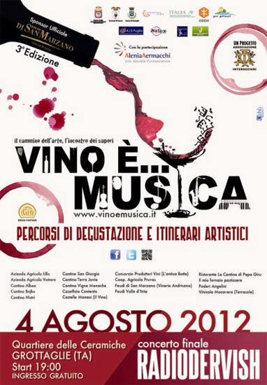 Grottaglie (TA). Una sera d’estate con “Vino è Musica” il 4 agosto